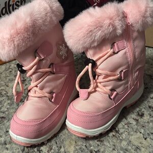 Pink Fur-Lined Winter Boots